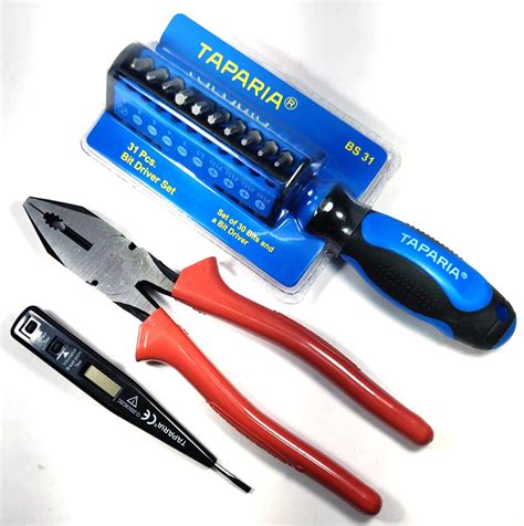 Taparia Set of 3 Hand Tool Combo (31 Piece Steel Bit Screw Driver Set ...