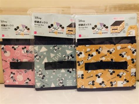 Buy Daiso Japan Disney Mickey Minnie Mouse Storage Bin Box Container ...