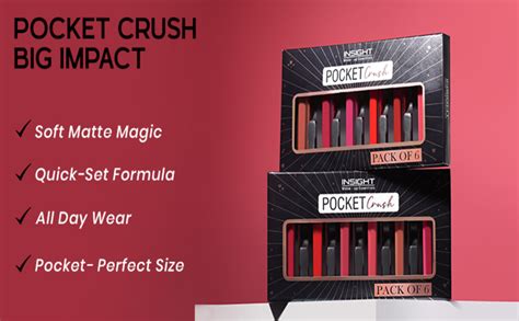 INSIGHT Pocket Crush (Pack of 6) - Set A | Velvety Matte finish | All ...