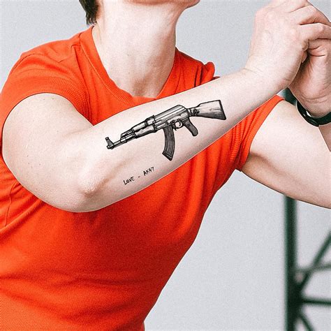 Koinstec Ak 47 Toy Gun Tattoo For Boy and Girl Temporary Body Tattoo ...