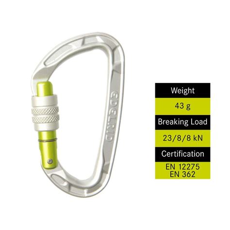 Edelrid Pure Screw Carabiner - Silver