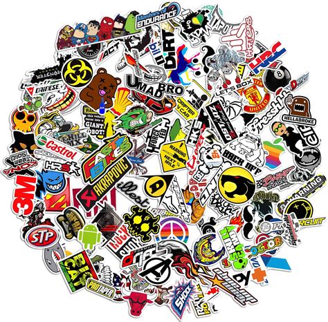 Sticker Fever Laminated Pvc Vinyl 18 Stickers For Car And Bikes (Pack ...