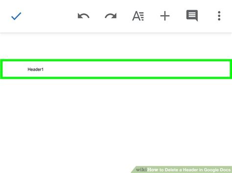 How to Delete a Header in Google Docs 的图像结果