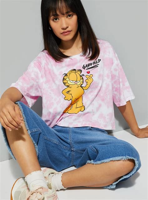 Buy URB_N Women Garfield Printed Boxy T-shirt Online at just Rs. 499.0 ...