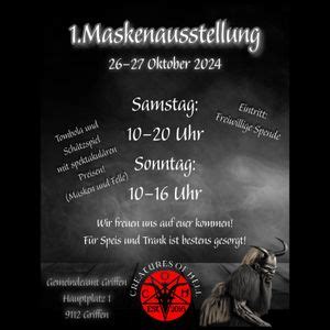 1.Maskenausstellung der Creatures of Hell, Griffen.at, Klagenfurt, 26 ...