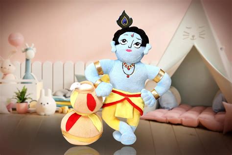 Buy Daddy Kids Musical Mantra Bal Krishna Plush Toy | Plushie Gift for ...