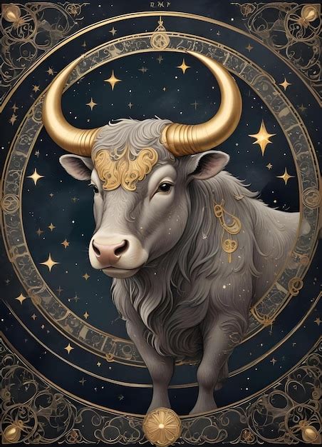 Chinese zodiac sign ox a drawing of a bull | Premium AI-generated image