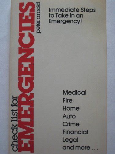 Check list for emergencies : Amazon.in: Books