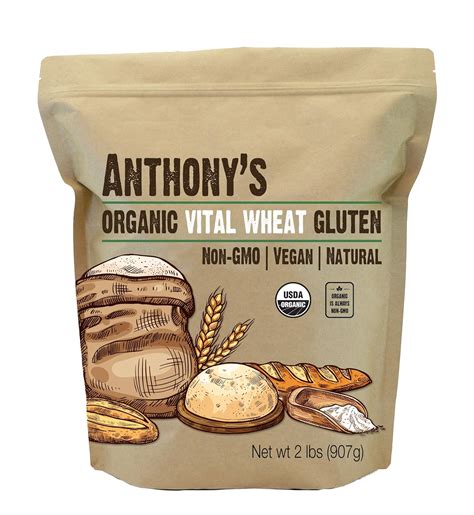 Buy Anthony's Organic Vital Wheat Gluten, 2 lb, High in Protein, Vegan ...