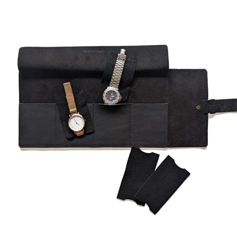 4 Slot Watch Roll - Shadow Black – The Black Canvas