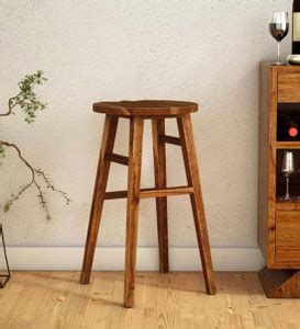 SUNCROWN Circa Solid Sheesham Wood High Bar Chair Kitchen Stool for ...