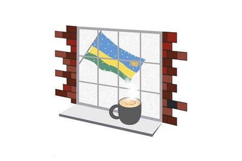 Rwanda Coffee Rain Fog Window Vector Illustration – City Vectors