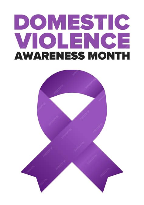 Premium Vector | Domestic Violence Awareness Month Awareness purple ...
