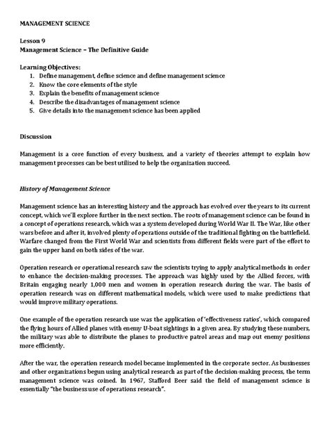 Management Science Subject 的图像结果