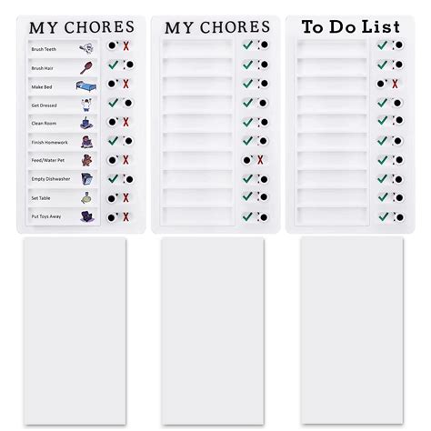 Buy 3 Pieces Chore Chart ,Customized Checklist Board Planner 2022 ...