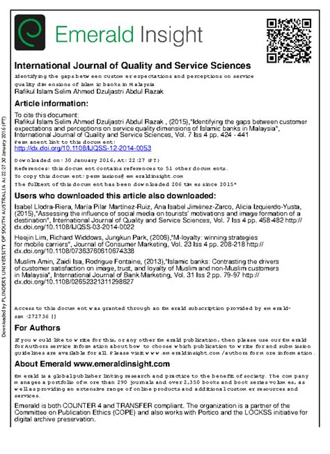 3MM - International Journal of Quality and Service Sciences Identifying ...