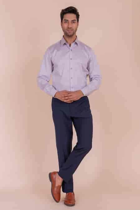 Buy Grey Cotton Embroidery Abstract Anchor Shirt For Men by Design O ...