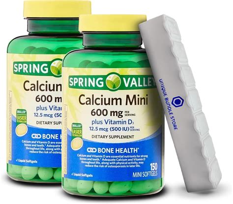 Amazon.com: Spring Valley, Calcium 600 MG with Vitamin D3, Dietary Supplement, Calcium ...