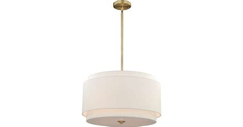 Vaxcel Lighting P0192 Burnaby 4 Light Pendant with White Fabric Shade ...