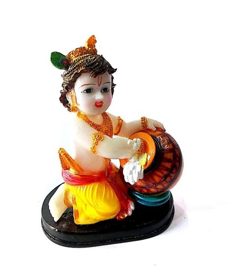 Buy KRISHNAGALLERY1 Polyresin Bal Gopal Makhan Chor kanha ji Laddu ...