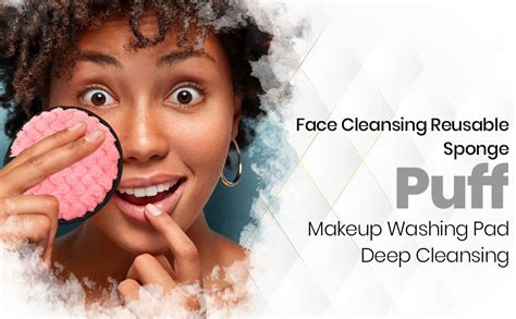 ayushicreationa Face Cleansing Reusable Sponge Puff Makeup Washing Pad ...
