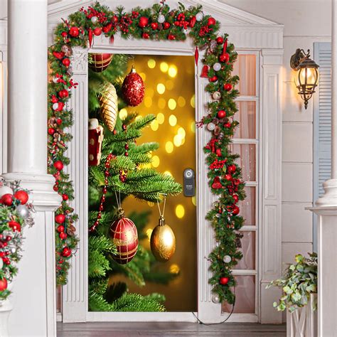 Christmas Door Cover Decoration Christmas Door Cover Door Hanging Party ...