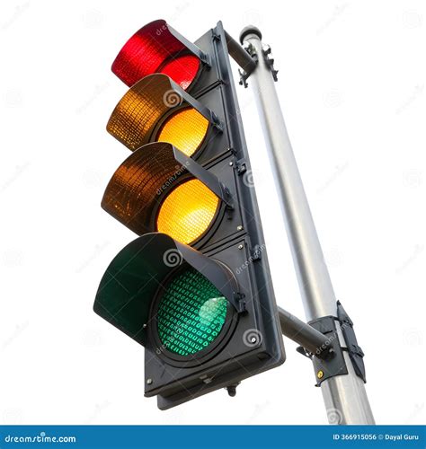 Realistic Traffic Lights On White Background Stock Photography ...