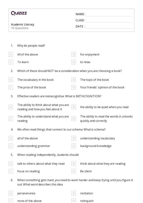 50+ Early Literacy worksheets for 7th Class on Quizizz | Free & Printable