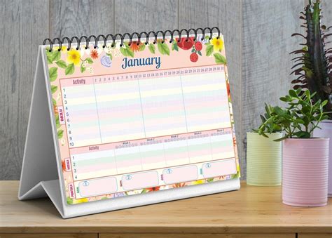 The positive store, Floral Habit Tracker Daily, Weekly and Monthly ...