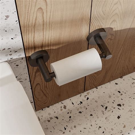 BATHEQUIPMENTFIXSEN Fixsen Matte Black Double Post Toilet Paper Holder ...