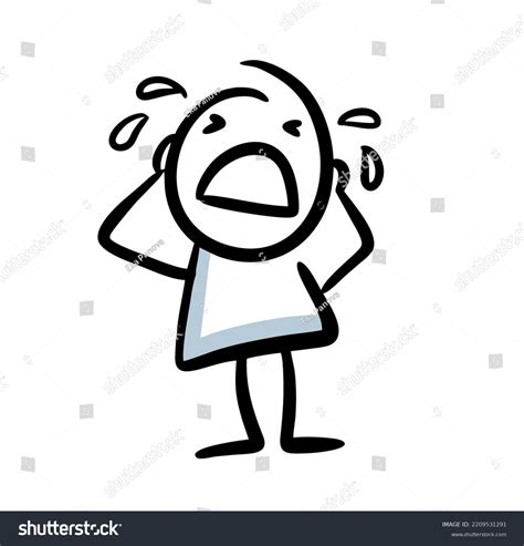 Sad Stick Figure Boy