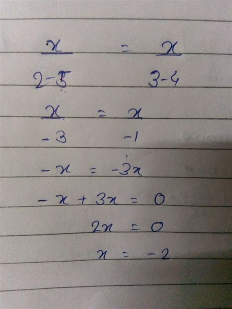 Solve the following equation.=X/2-5=x/3-4 - Brainly.in