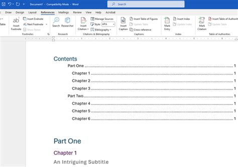 Heading Tutorial Word 的图像结果
