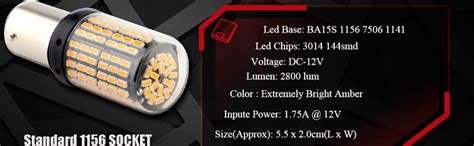 TRP TRADERS Super Bright 1156 BA15S 180 Degree, Front Rear Ied ...