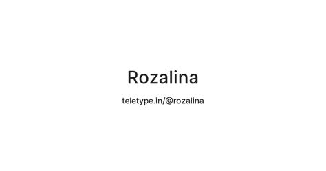 Rozalina — Teletype