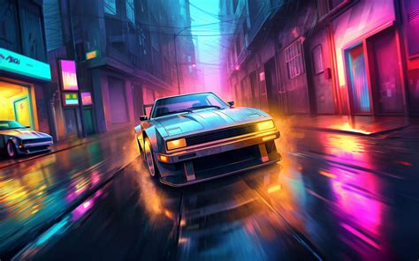 Need for Speed Neon AI Art Wallpaper, HD Games 4K Wallpapers, Images and Background - Wallpapers Den