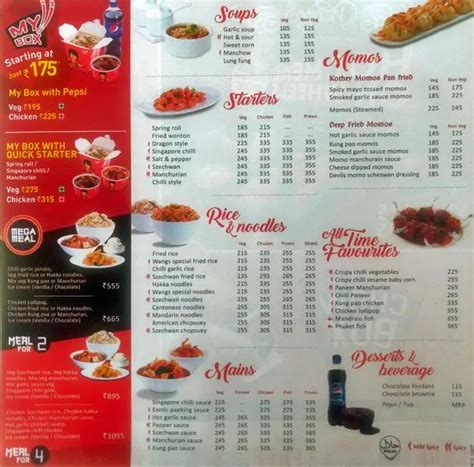 Menu at Wangs Kitchen, Chennai, 362