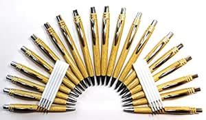 Swarnalekha® Ball Pen GLOW Wood Alike 20 Pieces & Extra 10 Pieces Cyber ...