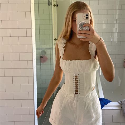 Princess polly white top. Super cute, hardly worn,... - Depop