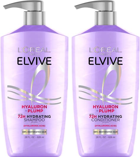 Amazon.com : L'Oreal Paris Elvive Hyaluron Plump Shampoo and ...