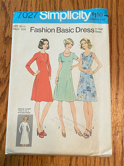 Image result for Shift Dress Patterns Simplicity