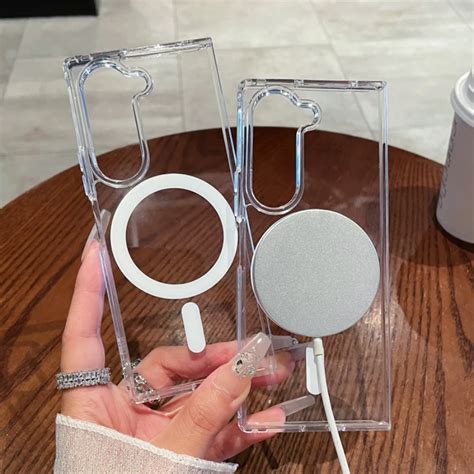 Samsung Galaxy Z Fold 6 Transparent Case With Magnetic Charging Ring ...