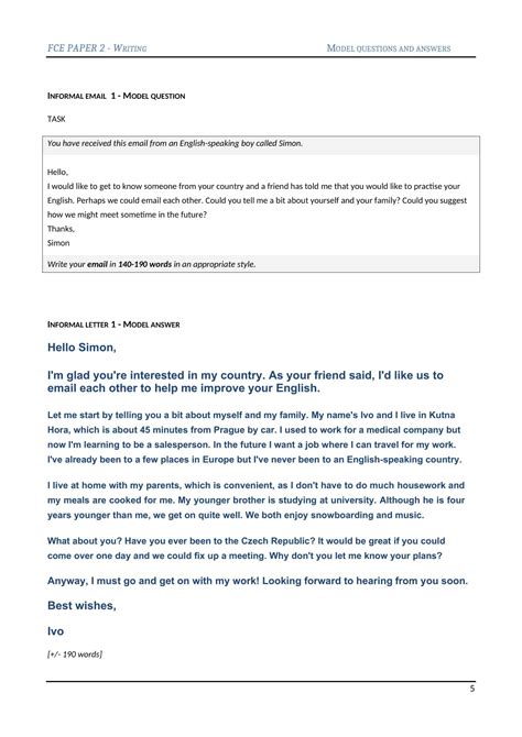 Informal Letter Writing Samples 的图像结果