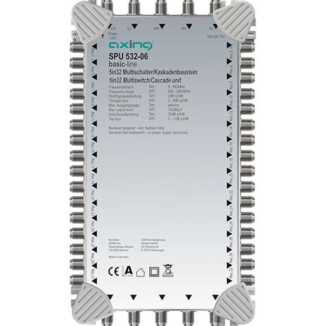 Buy Axing SPU 532-06 Multi-Switch 5 in 32 Receiver Powered Multiswitch ...