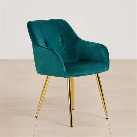 Buy (Refurbished) Bella Set of 2 Velvet Dining Chairs - Green from Home ...