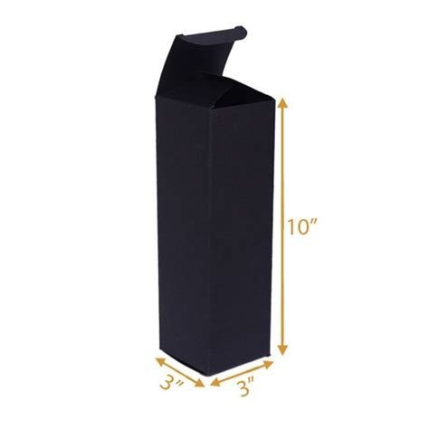 Black Folding Carton - 3x3x10 | Product Boxes, Gift Boxes