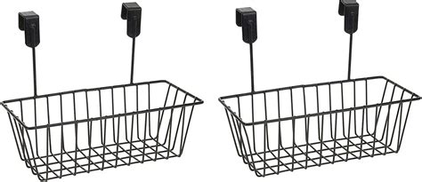 Go Hooked Metal Hanging Storage Basket Cabinet Door Organiser Assorted ...