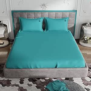 Buy United Colors of Benetton 180 TC 100% Cotton Double Bedsheet with 2 ...