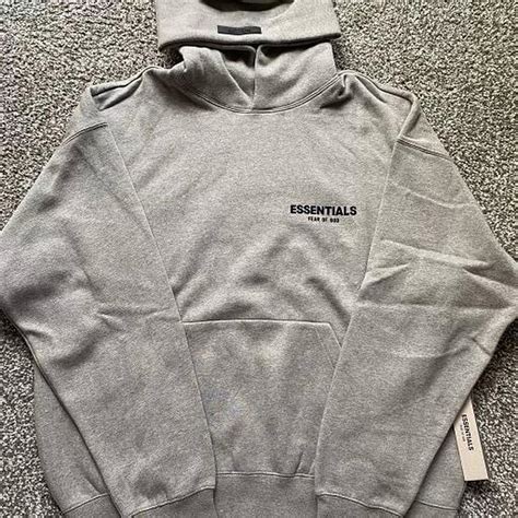 Grey essentials hoodie cashapp only price negotiable - Depop
