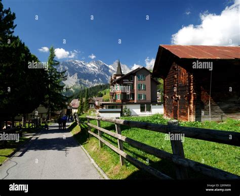 A street in Murren, Bernese Oberland, Switzerland Stock Photo - Alamy